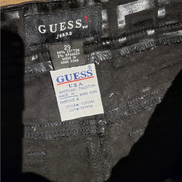 Guess G Logo Pleather Print Jeans - Picture 4 of 6